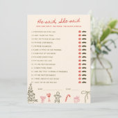 Christmas Doodle He said She said Card 招待状 (スタンド正面)