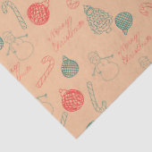 Christmas Doodle Pattern | Snowmen, Trees & Candy  薄葉紙 (詳細)