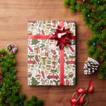 Christmas Doodle Wrapping Paper