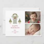 Christmas Door Photo シーズンカード (正面)