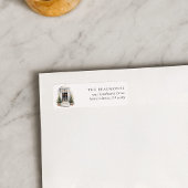 Christmas Door Return Address Label ラベル