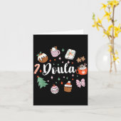 Christmas Doula Midwife Birth Worker Stpartum Xmas カード (黄色い花)