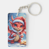 Christmas dragon, too cute to arrest,  キーホルダー (裏面)