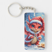 Christmas dragon, too cute to arrest,  キーホルダー (正面)