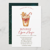 Christmas Drink Gingerbread Holiday Open House  招待状 (正面/裏面)