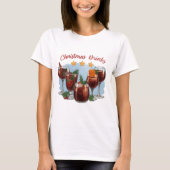 Christmas Drinks Watercolor Print | Festive Mulled Tシャツ (正面)