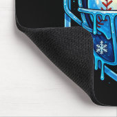 Christmas Drip Baseball Catcher Mask Ice Cream Dri マウスパッド (コーナー)