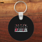 Christmas Electric Guitars Metalhead Guitarist Xma キーホルダー (正面)