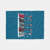 Christmas Electric Guitars Metalhead Guitarist Xma フリースブランケット (正面(横))