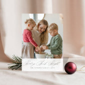 Christmas Elegant Script Baking Spirits Bright  シーズンカード