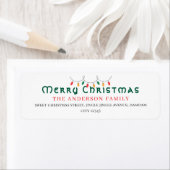 Christmas Elegant Simple Return Address ラベル (インサイチュ)