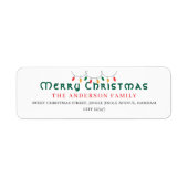 Christmas Elegant Simple Return Address ラベル (正面)