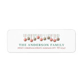 Christmas Elegant Simple Return Address ラベル (正面)