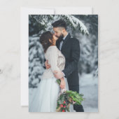 Christmas Elegant Winter Holiday Wedding 招待状 (裏面)