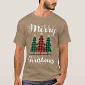 Christmas Elements Merry December Plaid Christmas  Tシャツ (正面)
