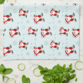 Christmas Elements Santa Claus キッチンタオル (折り畳み)