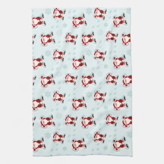 Christmas Elements Santa Claus キッチンタオル (縦)