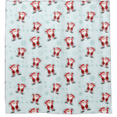 Christmas Elements Santa Claus シャワーカーテン (正面)