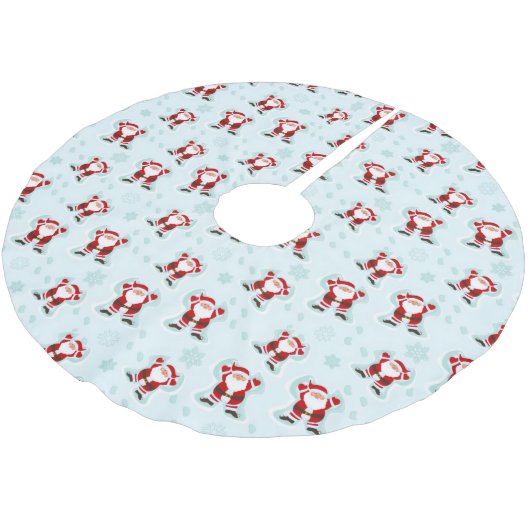 Christmas Elements Santa Claus  ブラッシュドポリエステルツリースカート (アングル)