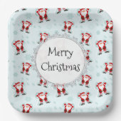 Christmas Elements Santa Claus ペーパープレート (正面)
