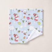 Christmas Elements Snowman Pattern  バスタオルセット (ウォッシュタオル)