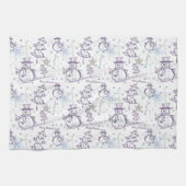 Christmas Elements Snowman Sketch キッチンタオル (横)