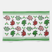 Christmas Elephant Kitchen Towel キッチンタオル (横)