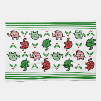 Christmas Elephant Kitchen Towel キッチンタオル
