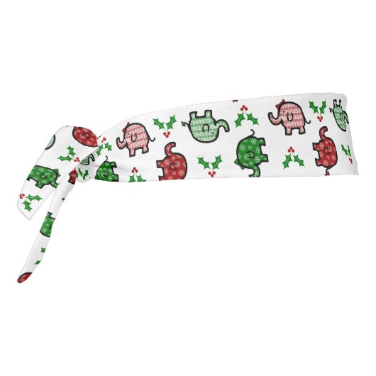 Christmas Elephant Pattern Headband タイヘッドバンド (回転270)