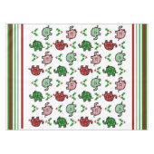 Christmas Elephant Pattern Tablecloth テーブルクロス (正面(横))