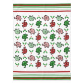 Christmas Elephant Pattern Tablecloth テーブルクロス (正面)