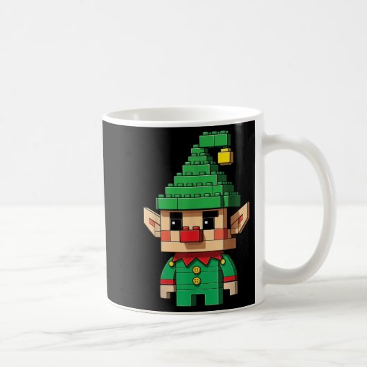 Christmas Elf Block Building Builder Brick Master コーヒーマグカップ (右)