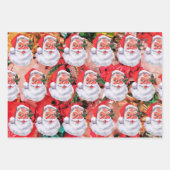 Christmas Elf & Bows & Santa Fun Holiday  ラッピングペーパーシート (正面2)
