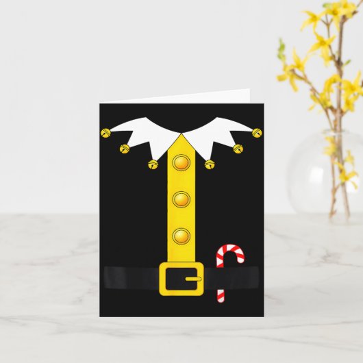 Christmas Elf Costume  カード (黄色い花)