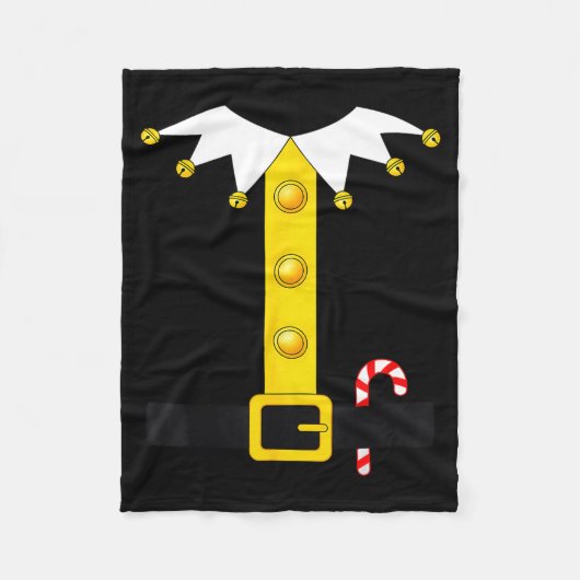Christmas Elf Costume  フリースブランケット (正面)