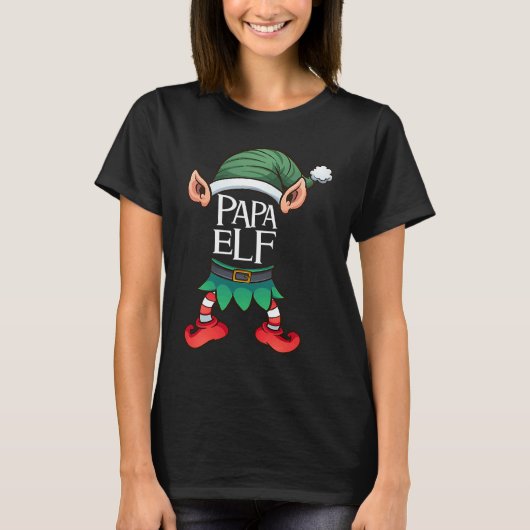 Christmas elf dad elf father Christmas dad dad dad Tシャツ (正面)