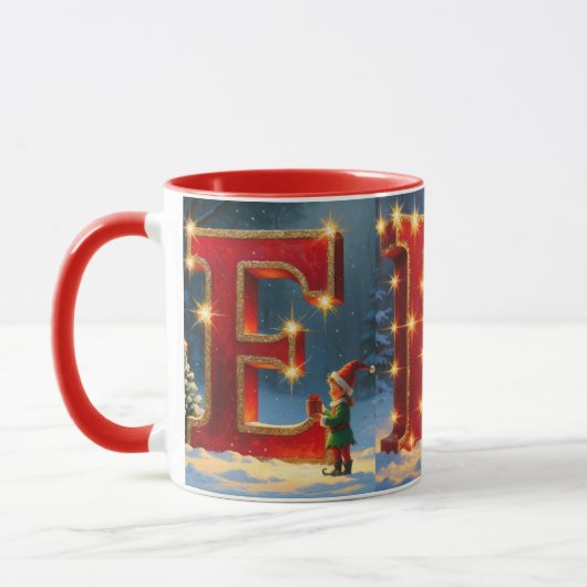 Christmas ELF Festive Holiday Coffee Mug マグカップ (左)