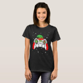 Christmas Elf Gamer Controller Boys Kids Teens Gam Tシャツ (正面フル)