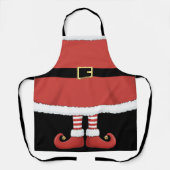 Christmas Elf Holiday Red エプロン (正面)