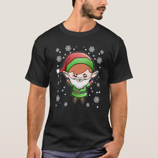 Christmas elf homeoffice face mask office humor qu tシャツ (正面)