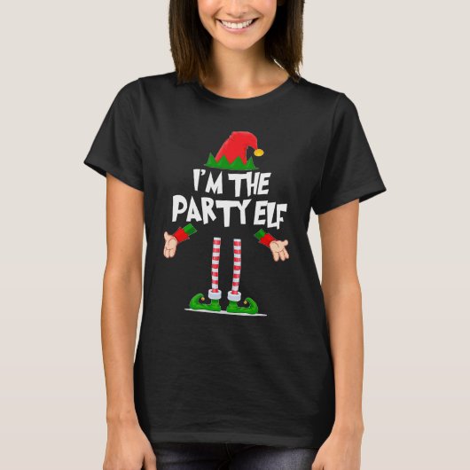 Christmas Elf  I'm The Party Elf Matching Xmas Tシャツ (正面)