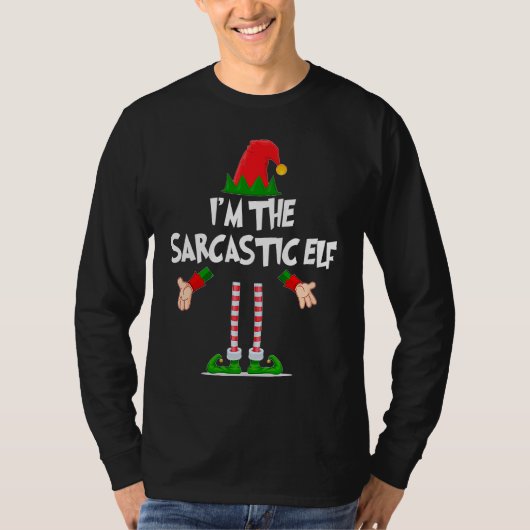 Christmas Elf  I'm The Sarcastic Elf Xmas Tシャツ (正面)