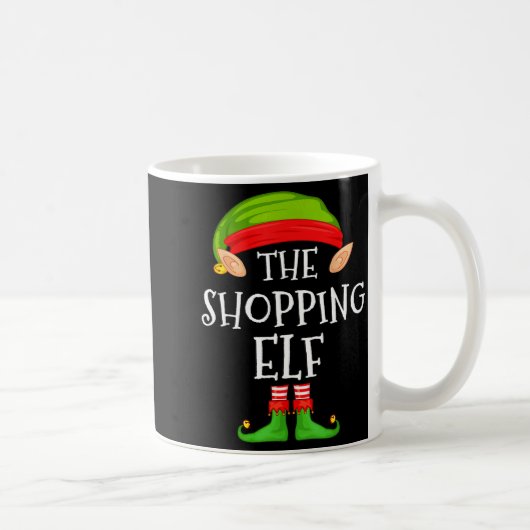 Christmas Elf Matching Family Pajama, The Shopng E コーヒーマグカップ (右)