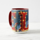 Christmas ELF Mug – Glitter Letters & Kids Holiday マグカップ (正面左)