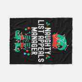 Christmas Elf Office Team Party Family Matching フリースブランケット (正面(横))