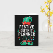 Christmas Elf Office Team Party Family Matching _1 カード (黄色い花)