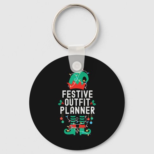 Christmas Elf Office Team Party Family Matching _1 キーホルダー (正面)