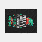 Christmas Elf Office Team Party Family Matching _1 フリースブランケット (正面(横))