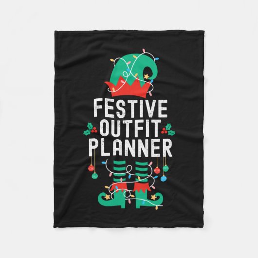Christmas Elf Office Team Party Family Matching _1 フリースブランケット (正面)