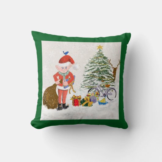 Christmas Elf Pillow クッション (正面)